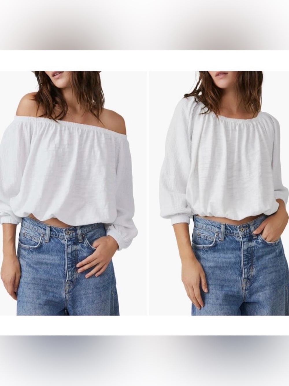 We the free Parfait Bubble Top - White/light cream